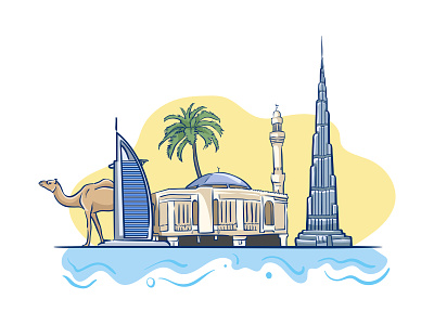 Middle East app art branding design designer digital digital painting dubai flat gulf illustration logo middle east minimal ui ux vector web website