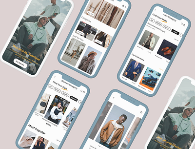 Online e-commerce shopping app ecommerce fashion fashionapp graphic design ui