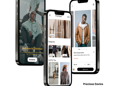 Online fashion e-commerce app design fashion graphic design
