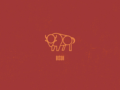 Bison animals bison bulls illustration illustrator logo