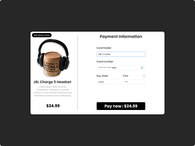 Credit card checkout form #DailyUI