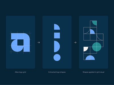 Alleo Brand Identity - Visual Language blue brand identity branding geometric graphic design illustration
