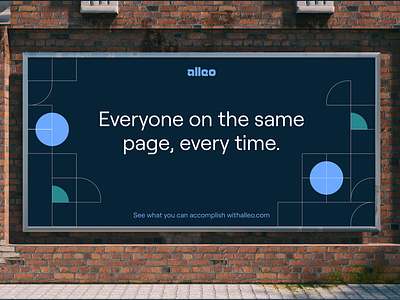 Alleo Brand Identity - Brand Application application billboard blue brand identity branding geometric graphic design