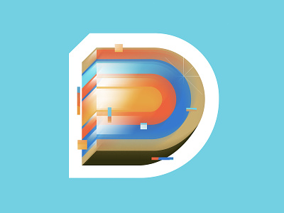 36 Days of Type - D 36daysoftype d gradient graphic design lettering sticker