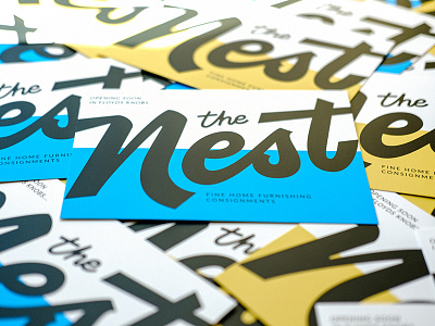 the Nest postcard announcement card postcard print print design
