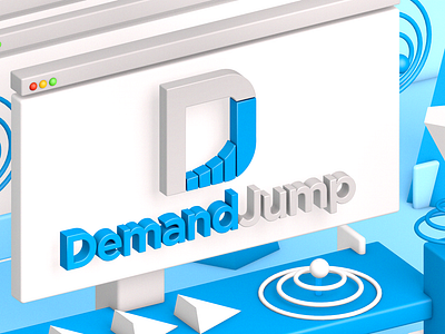 DemandJump Story 3d c4d cinema 4d editorial illustration geometric