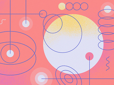 Target market user research editorial geometric illustration