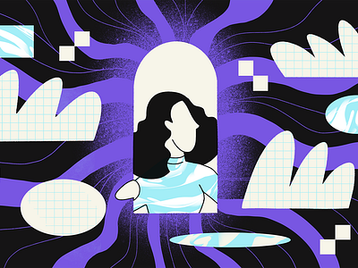 A new world for non tech founders editorial illustration purple
