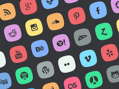 45 Subtle Social Media Icons flat design freebie icons psddd social media subtle