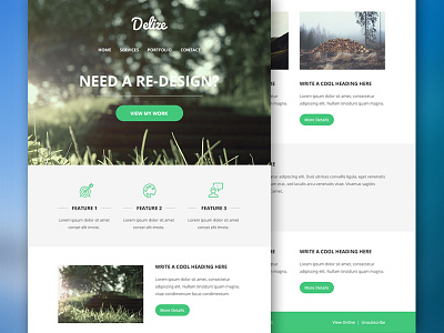 Delize Email PSD Theme email flat design freebie newsletter psddd template theme web design