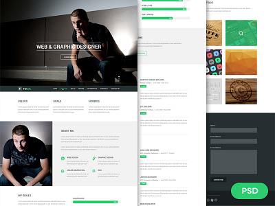 Focal Resume PSD Theme