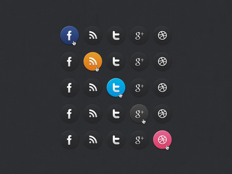 Dark Social Media Icons social media icons web elements psd freebie psddd