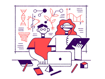 Future of Education character design editorial education illustration school technology vr