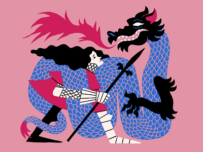 Dragon Killer character design dragon editorial fantasy illustration literature