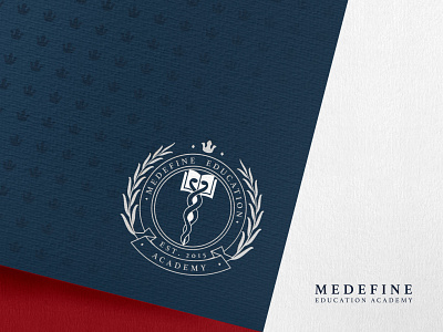 Medefine Education Academy • Branding academy branding design education logo medicine royal typography