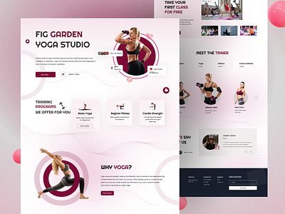 Yoga Studio Landing Page agency branding fashion website graphic design illustration landing page design logo products design travel landing page ui ui design uiux webpage design