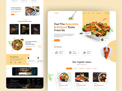 Food Landing Page app branding graphic design logo ui ui ux