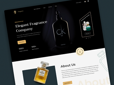 Perfume Landing page agency branding design elearning landing page fashion website food landing page illustration landing page design logo nft landing page real estate landing page travel agency ui uiux ux design webpage design yoga studio landing page