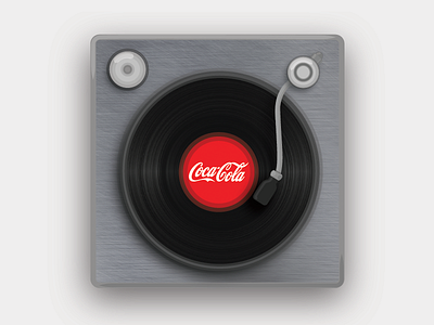 Scratchie ampm app coca cola dj icon low poly metal music paperkite scratcher scratchpower turn table