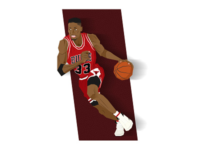 Scottie Pippen - The Last Dance 90s basketball chicago bulls dunk illustration nba scottie pippen the last dance