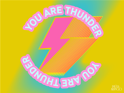 You are Thunder design good type graphic design lettering type typographical typography typography vector