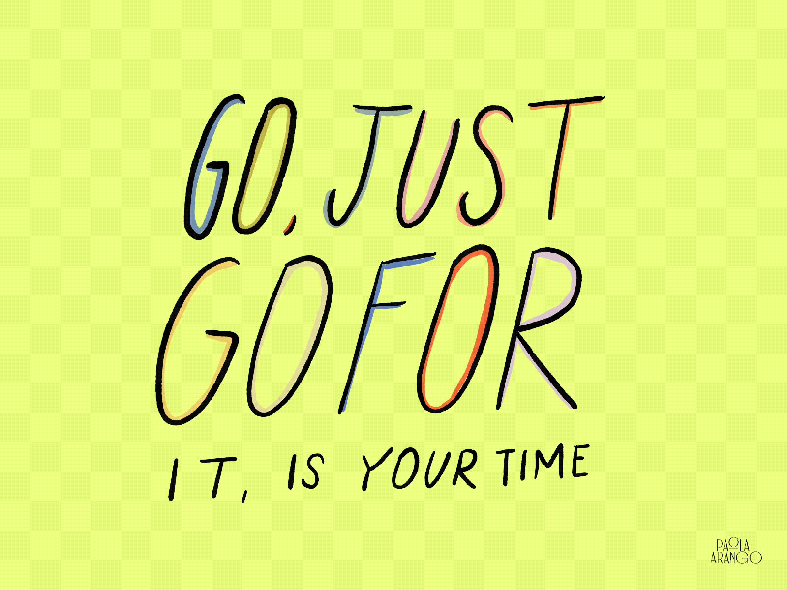 Go for it good type graphic design illustration lettering type typography typography vector