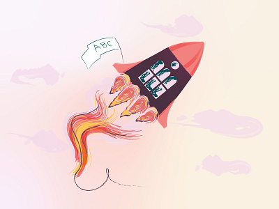 Education Rocket 2018 activemedia brand identity branding graphic design illustration