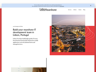 LisbonNearshore Home 2019 activemedia branding typography ui design ux ui
