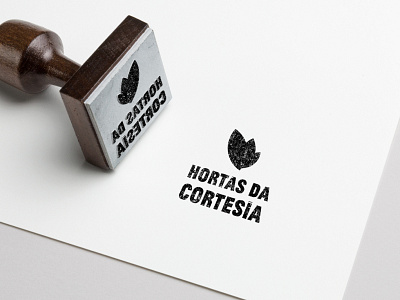 Hortas da Cortesia stamp activemedia brand identity branding logo typography