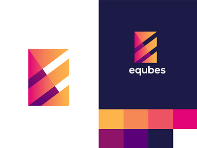 Equbes logo design with letter E icon