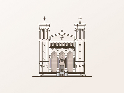 Basilique Notre-Dame de Fourvière illustration monument