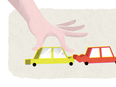 Playing with Cars cars editorial illustration minimal play safety simple spot toys