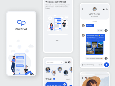 ChitChat App animation app app design app development app screens branding business chat connect graphic design illustration motion graphics trensing ui user interface ux