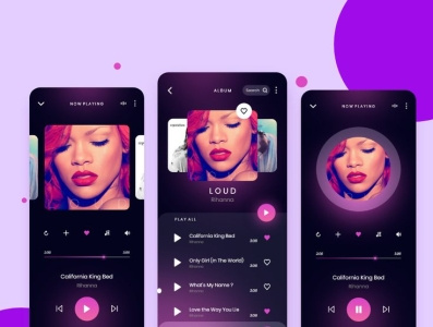 Music Player App 3d animation app app development blockchain branding graphic design logo mobile app motion graphics music app music player nft apps trending ui ux