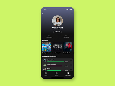 Rethinking Spotify user profile design profile spotify ui userinterface ux