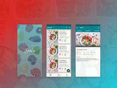 Food Recipe app branding design graphic design icon illustration logo typography ui ux vector web design