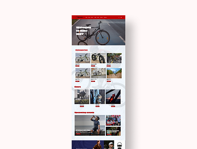 Bike cycle website design adobe xd design figma graphic design logo red typography ui ux web web design webflow