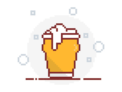 Cheers! 8 bit beer cheers pixel