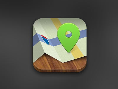 Mapping app icon icon illustration ios map