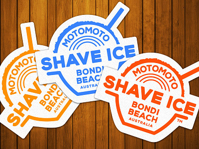 Motomoto Shave Ice logo illustration logo