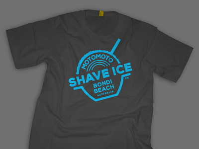 Motomoto Shave Ice logo graphic design illustration logo t-shirt