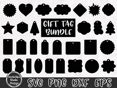 Gift Tag Bundle, Label Svg design digital gift tags graphic design illustration label vector