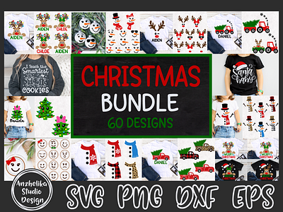 Mega Christmas SVG Bundle christmas christmas tree deer design digital graphic design illustration merry christmas reindeer snowman vector