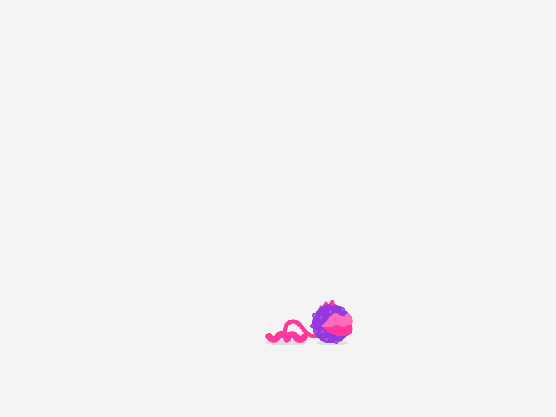 Hello Dribbble aircraft animation chomper flower gif jump lips monsters motion music smile worm
