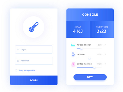 Temperature console