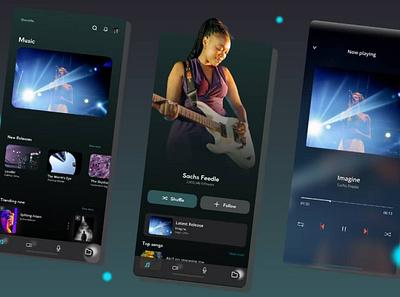 Music App app branding design ui vector