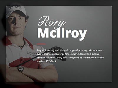 Rory McIlroy Card card golf