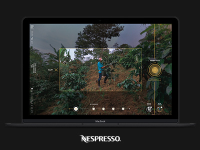 Nespresso 360 art direction campaign design gold motion nespresso vr web design