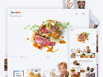 The Nine - Website Concept design digital dribbble food gourmet interaction restaurant ui ux web website