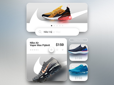 Nike Shop - UI/UX E-Commerce Mobile Site cart checkout e commerce fashion mobile product shoe shop store ui ux web